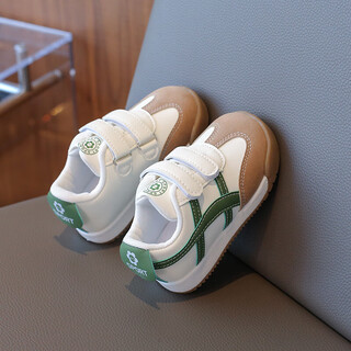 Jinopu official baby toddler shoes spring and autumn children's sports shoes 0 to 1-3 and a half years old girls and boys shoes non-slip soft sole shoes beige-t581 single shoes cut label removed from the cabinet 12 cm inner length 16 size