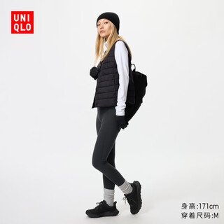 Uniqlo women's heattech leggings lined suede leggings plus velvet shark warm pants new style 479696 09 black l/160/72a