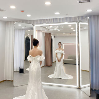 Yusenyi mirror girl fitting mirror wedding shop tri-fold mirror three-sided mirror mirror slimming full body mirror customized mirror 1 point 62 points 1 both sides 0 points 82 points 1 others no
