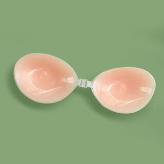 聚拢不掉胸贴隐形内衣硅胶乳贴厚款大胸游泳防下垂薄款 粉色-裸货 4XL 1倍厚A罩杯