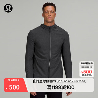 lululemon丨Surge Warm 男士拉链连帽衫 LM3DBZS 杂色石墨灰/黑 M