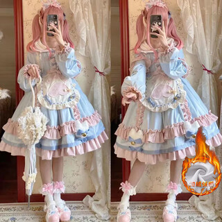 Tannuu lolita dress dream girl op student lolita cute daily dress object sweet cat cat l
