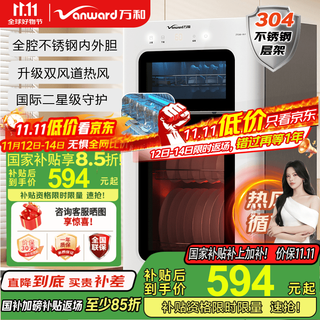 Vanward full cavity stainless steel 70 circulating hot air disinfection cabinet household 304 stainless steel vertical baby bottle two-star cupboard disinfection national subsidy ztd80-bv1