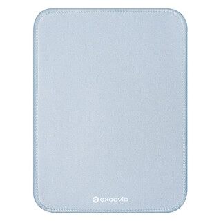 宜适酷（EXCO）蓝灰鼠标垫小号方形 包边电脑办公携带桌垫电竞鼠标托键盘游戏可爱小号书桌垫可水洗0594