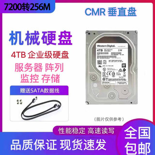 西数 企业级机械硬盘 氦气硬盘 NAS 网络存储服务器 CMR垂直 网络监控 4TB
