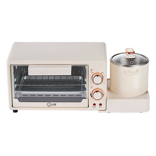 Lazy dormitory four-in-one breakfast machine, coffee, steaming, roasting and frying, one-pot multi-function household small mini oven, three-in-one breakfast machine for frying, roasting and roasting (including frying pan)
