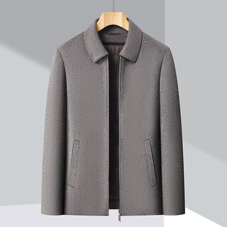Jiumuwang cashmere jacket men's double-sided woolen jacket short autumn and winter men's high-end middle-aged dad wool coat camel model 11601 lapel s 165 code=