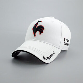 French golf baseball cap for men and women, all-match casual hat, korean style, fashionable, breathable sunshade duck cap, available in 3d white
