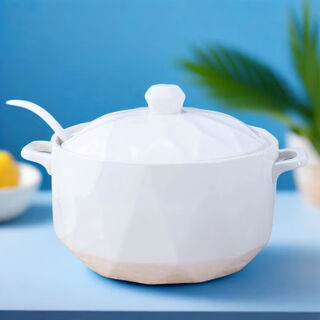 Fancychic ceramic lard can 5jin jin equals 0.5kg large capacity high temperature resistant double-ear spicy jar chili kitchen oil storage tank with cover large lard can 5jin jin equals 0.5kg assembled with spoon 8 inch