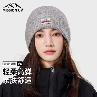 MISSION UV保暖毛线帽秋冬加厚针织帽户外百搭冷帽冬帽护耳防寒帽子女冬季
