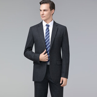 Hart marx younger shopping mall same style autumn and winter men's wool suit suit middle-aged business professional formal suit groom's knot 8816 knitted thick section s 165/46 (pants size can be matched at will)