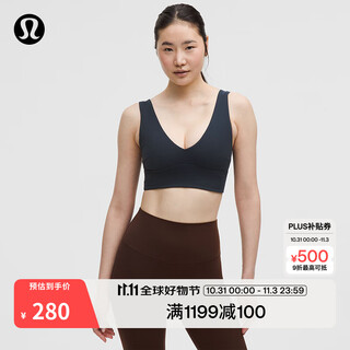 Lululemon丨align women's v-neck sports bra c/d lw2elks navy blue s/6