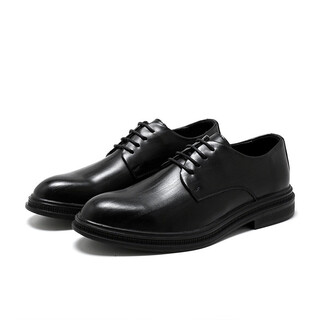 Kanggnai extra large men's casual men's shoes 46 business formal groom wedding shoes 45 british suit small leather shoes-r black 37
