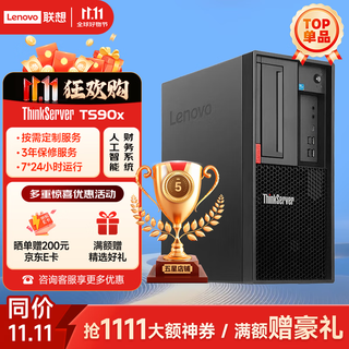 联想ThinkServer TS90X/ST45 V3服务器塔式主机文件共享ERP财务系统数据整机视频监控数据存储 【TS90X】奔腾G6405二核4.1GHz 16G内存/2*512G固态/双千兆口