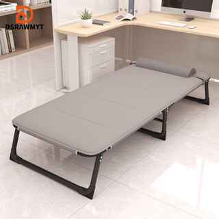 Dsrawmyt folding bed, single bed, office nap lounge chair, lunch break bed, companion bed, simple camp bed with breathable cotton pad