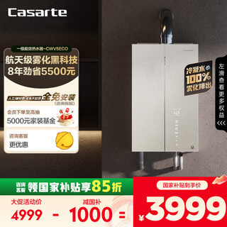 Casarte unbounded 16-liter gas water heater natural gas super first-class energy efficiency constant temperature top configuration jslq27-16cwv5ecou1 national subsidy