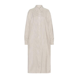 The row women's dress slim and breathable striped commuting daily long dress simple white one size |us-0