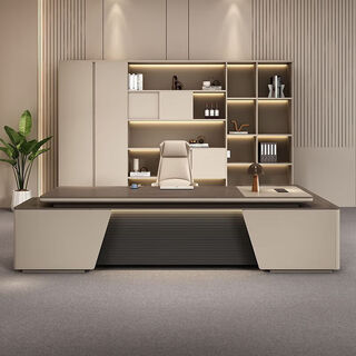 Desk boss table new chinese style president general manager desk and chair combination simple modern chairman executive desk 1.8 meters boss table