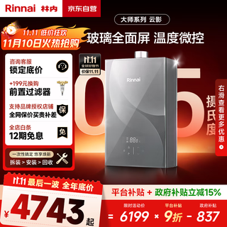 Rinnai master series 20l large liter gas water heater full water servo constant temperature large water volume water heater 0.5 temperature adjustment 20gd73 (jsq40-gd73)