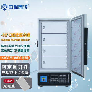 中科西冷超低温冰箱-80 商用立式科研实验冰柜-60度 医用疫苗-40低温冷冻柜 机械零件冷装工业深冷保存箱 DL-378(-86)760×765×1975mm