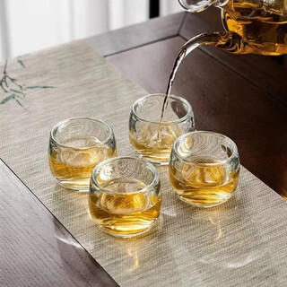 Fat donglai's same quality crystal transparent cup without lid wine cup thickened tea leaf finger cup glass cup household tea cup one regular