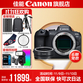 Canon r6 bird hunting photography equipment full frame mirrorless vlog camera body 4k shooting small lightweight mirrorless camera place an order pull bubu & jindou r6 body disassembly + eos r adapter ring mount adapter package 1 special 4k video recording card/photography tripod for canon cameras
