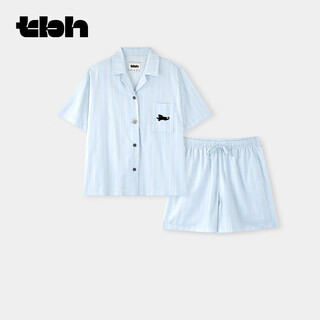 Brutalist home (tbh) urban beast black panther tencel cotton home clothes set can be weared out all seasons couple pajamas winter padded velvet pajamas urban beast black panther tencel cotton short home clothing set water drop blue xs