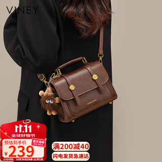 Viney bag women's leather cross-body cambridge bag light luxury single shoulder small square bag birthday gift high-end gift to girlfriend and wife