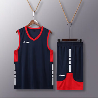 Li ning li ning basketball suit men's sports quick-drying breathable jersey student children adult vest engraving customized print number royal blue s (height 140150) weight 7080jin jin is equal to 0.5 kg