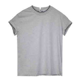 Brunello cucinelli light luxury women's m0t18bd200c8003 t-shirt gray 20 | m