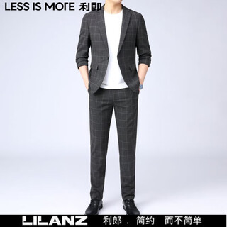 Less is more lilang suit men's business casual slim formal two-piece autumn groomsmen and grooms wedding dress picture color s 165