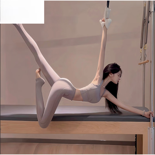 Kangaroo (daishu) beautiful yoga clothing women's suit pilates training clothing high-end yoga vest with chest pad fitness sports top suit milk coffee color vest + milk coffee color pants m (98-110jin jin equals 0.5 kg)