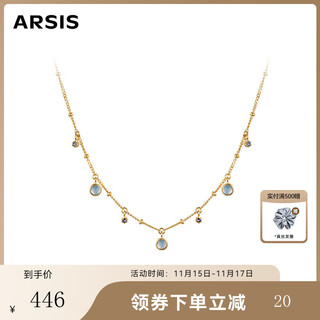 Arsis silver jewelry secret garden midsummer blues pendant necklace exquisite temperament and versatile clavicle chain as a birthday gift for your girlfriend midsummer blues pendant necklace