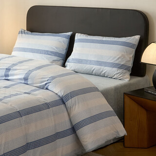 Mercury series home textiles 2025 autumn and winter new dove velvet baby four-piece set lan lihai sheet style 2.0 four-piece set - quilt cover 220x240