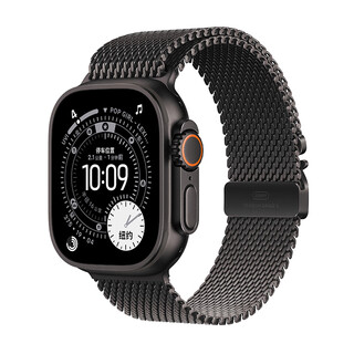 Apple/apple watch ultra3 smart watch honeycomb model 49mm black titanium case black titanium milanese strap m-china unicom subsidy
