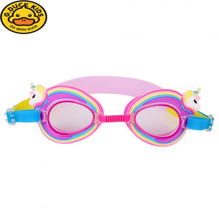 G.DUCKKIDS泳镜儿童可爱卡通硅胶游泳眼镜2025夏季男女童防水潜水装备 彩虹角马