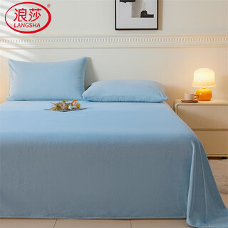 Langsha (langsha) winter milk velvet bed sheet 200x230cm coral velvet thickened plus velvet single piece simmons protective cover dormitory baby blue thickened milk velvet & non-shedding single piece bed sheet 200cm*230cm