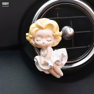 Yusenyi car in-car aromatherapy new girl's cigarette smoke removal cute internet celebrity air outlet air purification women's special high-end ornaments monroe girl aromatherapy (air outlet)