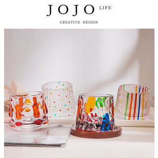 Lberko rotating cup with coaster, tumbler, wine set, wine glass, water cup丨berko 4-cup set, order remarks, style, no remarks, will be sent randomly