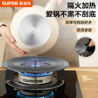 Supor kitchen heat transfer plate household pot heat transfer plate gas stove wok frying pan enamel pot soup milk pot bottom hollow heat transfer sheet removable with handle