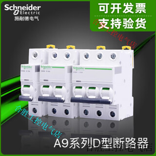 SchneiderA9系列D型IC65N小型断路器空气开关A9系列空开断路器原装 3P 125A