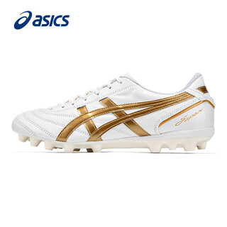 Asics c3 full kangaroo leather ag short nails gel cushioning artificial grass game training adult football shoes for men beige/gold 43.5