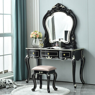 Jieyunmao european dressing table european dressing table bedroom dressing table modern simple american dressing table small apartment 1.2 meters with light + stool delivery package installation