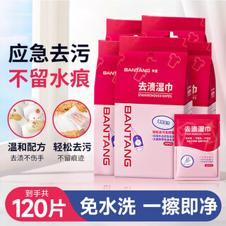 Chenyang bantang clothing stain removal wipes 120 pieces down jacket cleaning wipes decontamination no-wash oil removal artifact individually packaged