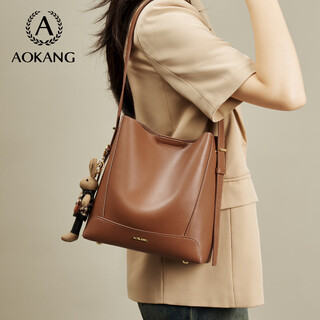 Aokang bag women's bag trendy bucket handbag light luxury crossbody shoulder bag birthday gift high-end gift for girlfriend and wife