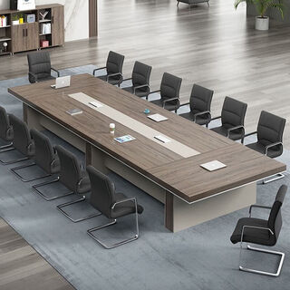Large conference table long table workbench office long table and chair combination training office furniture simple and modern 2.4 meters * 1.2 meters upgraded and thickened