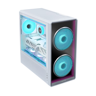 LIANLI联力L217 INF 无限镜版 中塔式台式电竞游戏机箱 白色 电源双装/支持EATX主板/支持背插/