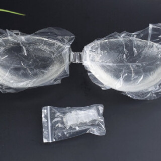 Thick silicone bra patch that can't fall off, prevents leakage, strapless invisible bra for women's wedding dress, small transparent silicone bra, three-dimensional straps b