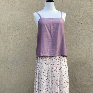 Multi-color song dynasty top worn inside the two-three-pine hanfu suspender is a basic and versatile everyday comfortable and breathable vest for spring, summer and autumn. violet (made of rayon) s. bust size within 80