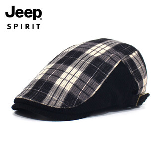 Jeep corduroy forward hat invierno grueso moda boina casual peaked hat sombrero de hombre negro talla única ajustable